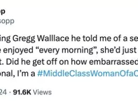 Kirstie Allsopp抨击Gregg Wallace在第一次见面的一小时内就承认有性行为